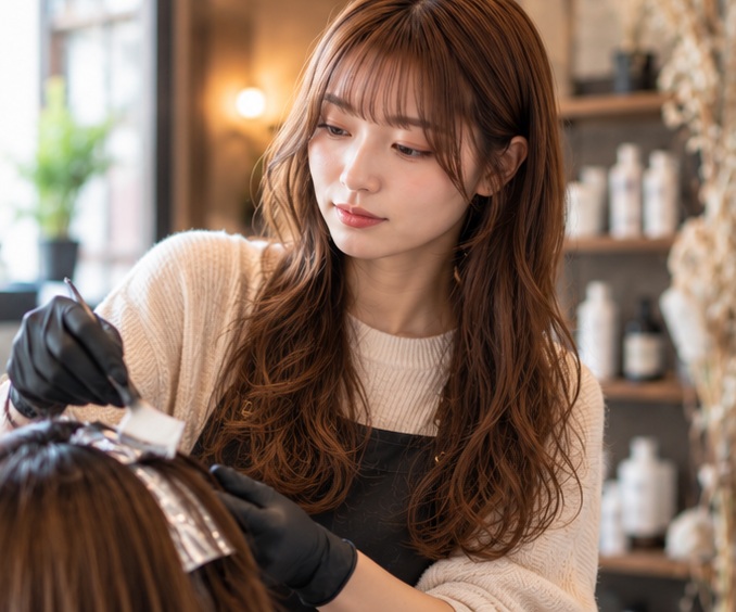 カラーリストによるヘアカラー