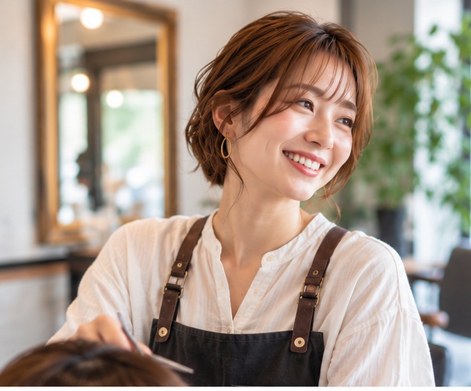 スタイリストによるパーマスタイルの提案